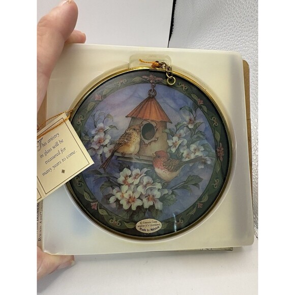 Via Vermont Art Catchers Enesco Set Of 2 Birds Suncatchers NOS - Picture 5 of 9